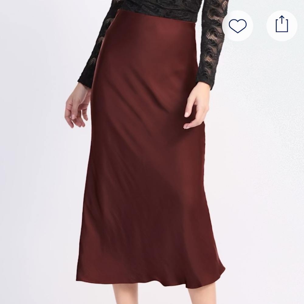 Elegant Brown Midi Skirt